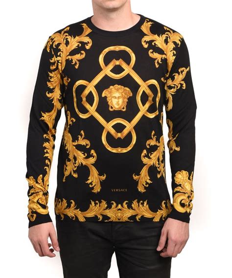 black and gold versace sweater|velvet tracksuit men's Versace.